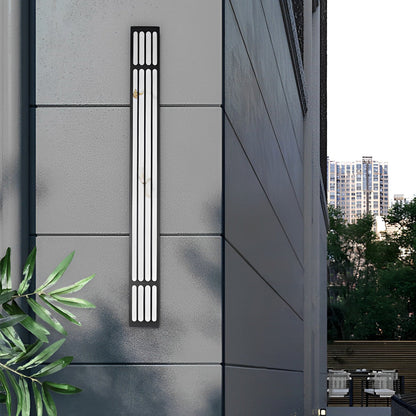Modern Stainless Steel Marble Shade Outdoor Wall Sconce Black White IP65 CRI80 4 Heights 3000K Garden Villa
