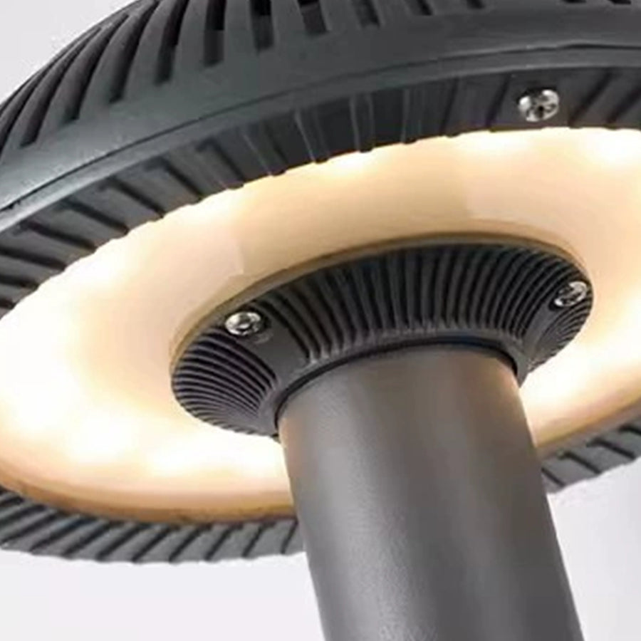 Modern Mushroom LED Outdoor Wall Sconce Aluminum PMMA IP65 9W 2CCT Gray Garden Courtyard Villa