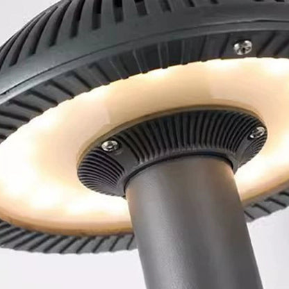 Modern Mushroom LED Outdoor Wall Sconce Aluminum PMMA IP65 9W 2CCT Gray Garden Courtyard Villa