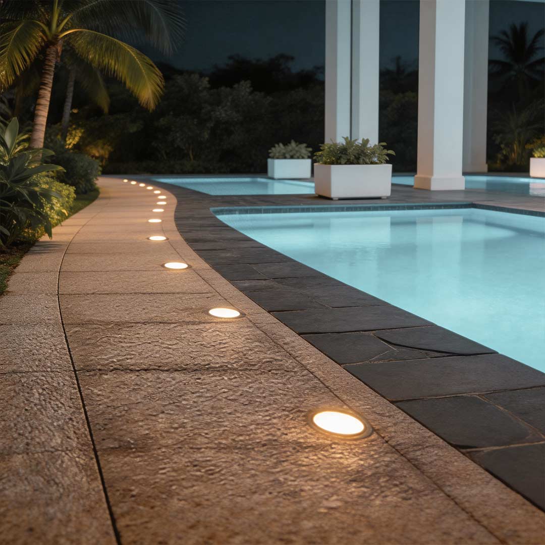 Hardwired LED Recessed In-Ground Well Light 1.5W White Stainless Steel IP67 Flush Mount Deck Step Walkway 3000K or 4500K