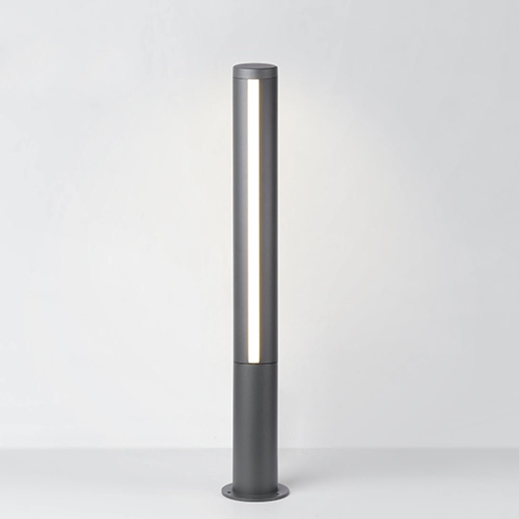 Modern Decorative LED Bollard Light Waterproof Outdoor Courtyard Pathway Lighting Black Aluminum Landscape Light IP54