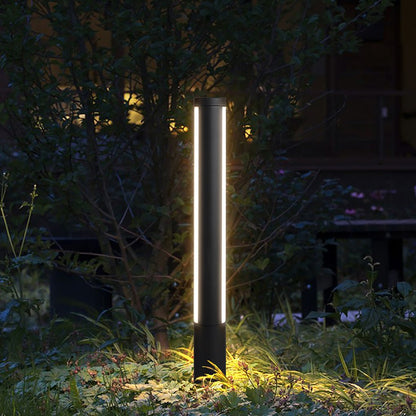 Modern Decorative LED Bollard Light Waterproof Outdoor Courtyard Pathway Lighting Black Aluminum Landscape Light IP54