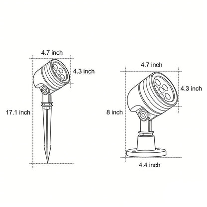 Modern LED Landscape Spotlight Aluminum Waterproof IP65 6W 3000K Outdoor Garden Light