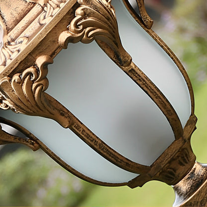 European Style Retro Outdoor Pathway Lamp Bronze or Black Die-Cast Aluminum IP65 Glass E27 31 Inch
