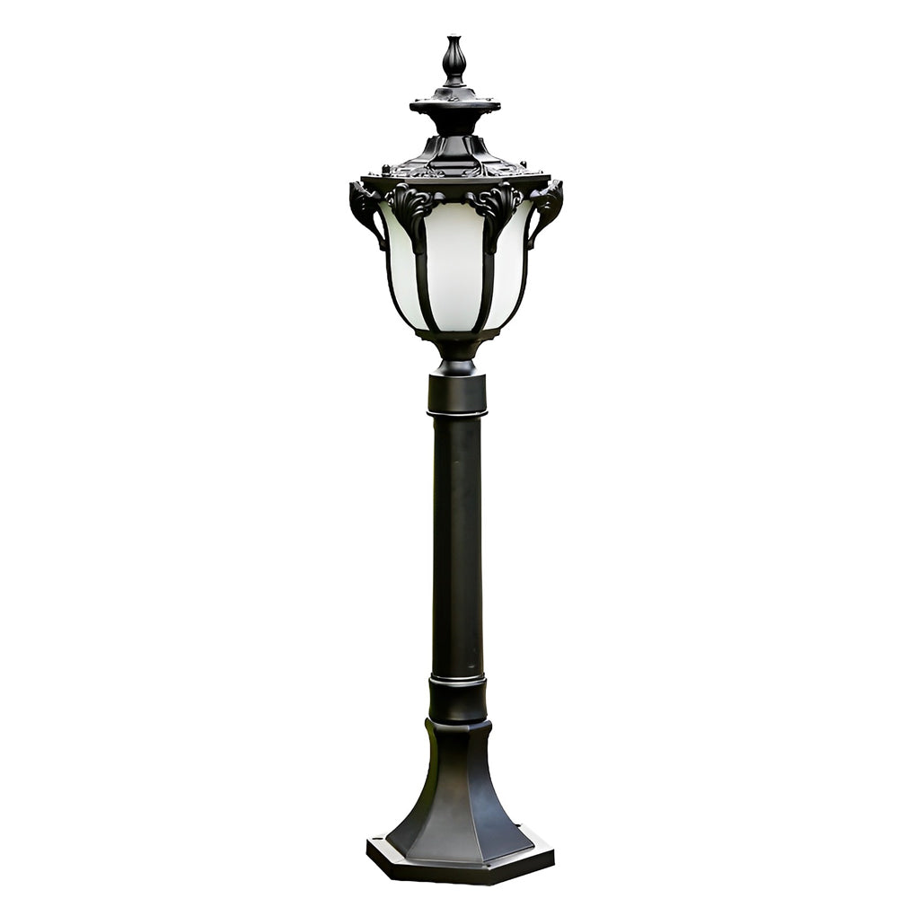 European Style Retro Outdoor Pathway Lamp Bronze or Black Die-Cast Aluminum IP65 Glass E27 31 Inch