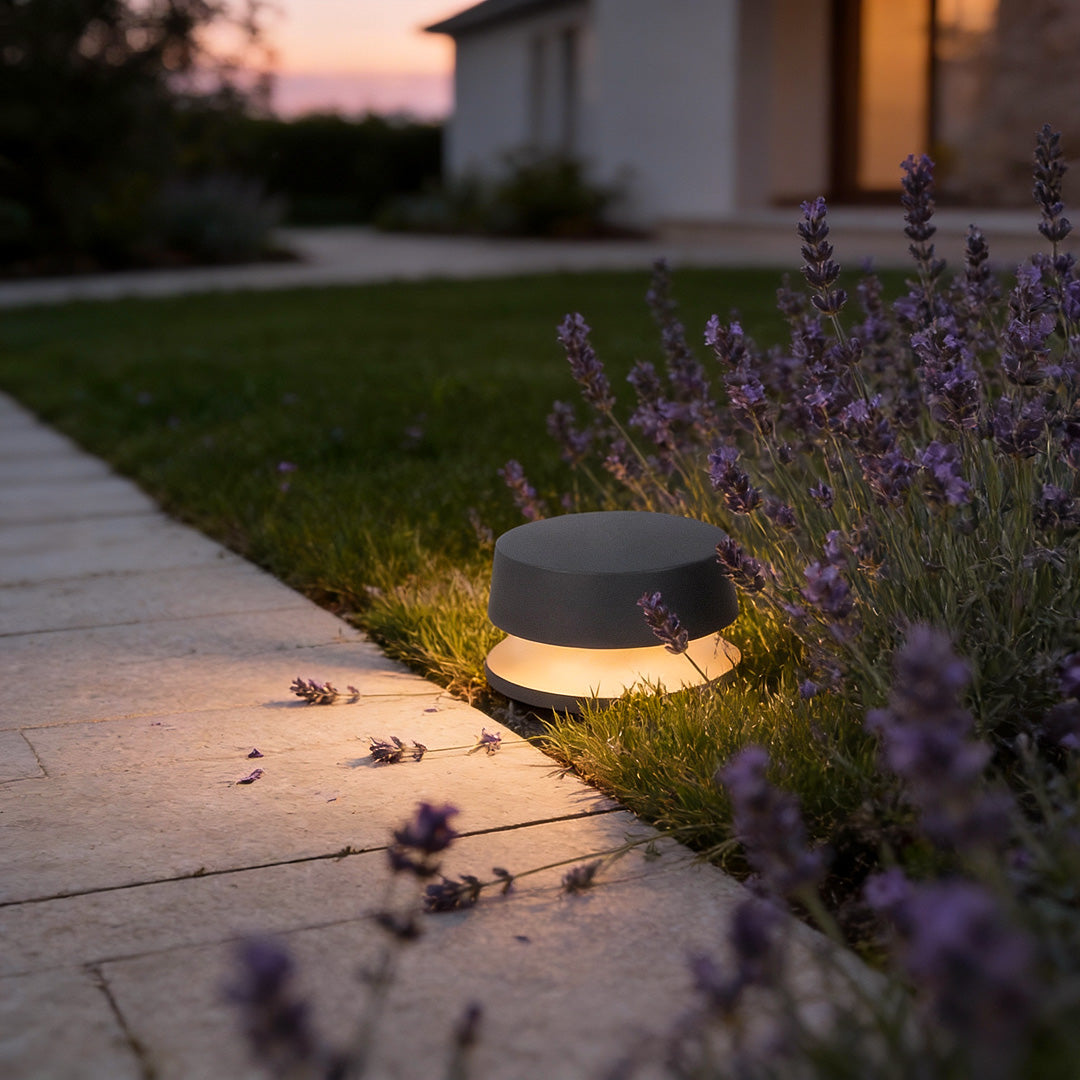 Minimalist Recessed LED Landscape Light Waterproof Outdoor Pathway Ground Lighting Aluminum Glass IP65 5W