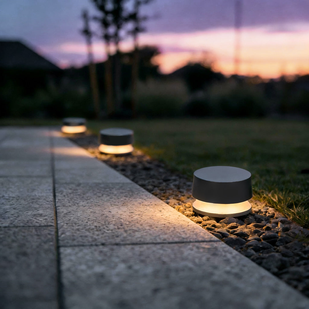 Minimalist Recessed LED Landscape Light Waterproof Outdoor Pathway Ground Lighting Aluminum Glass IP65 5W