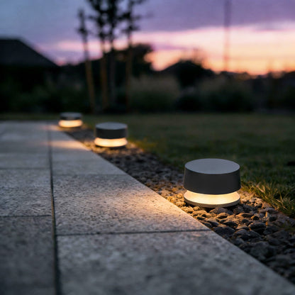Minimalist Recessed LED Landscape Light Waterproof Outdoor Pathway Ground Lighting Aluminum Glass IP65 5W