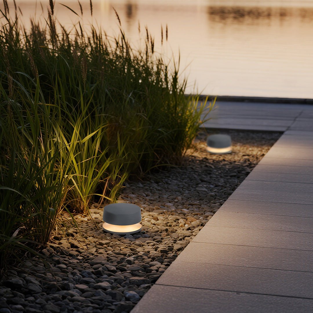 Minimalist Recessed LED Landscape Light Waterproof Outdoor Pathway Ground Lighting Aluminum Glass IP65 5W
