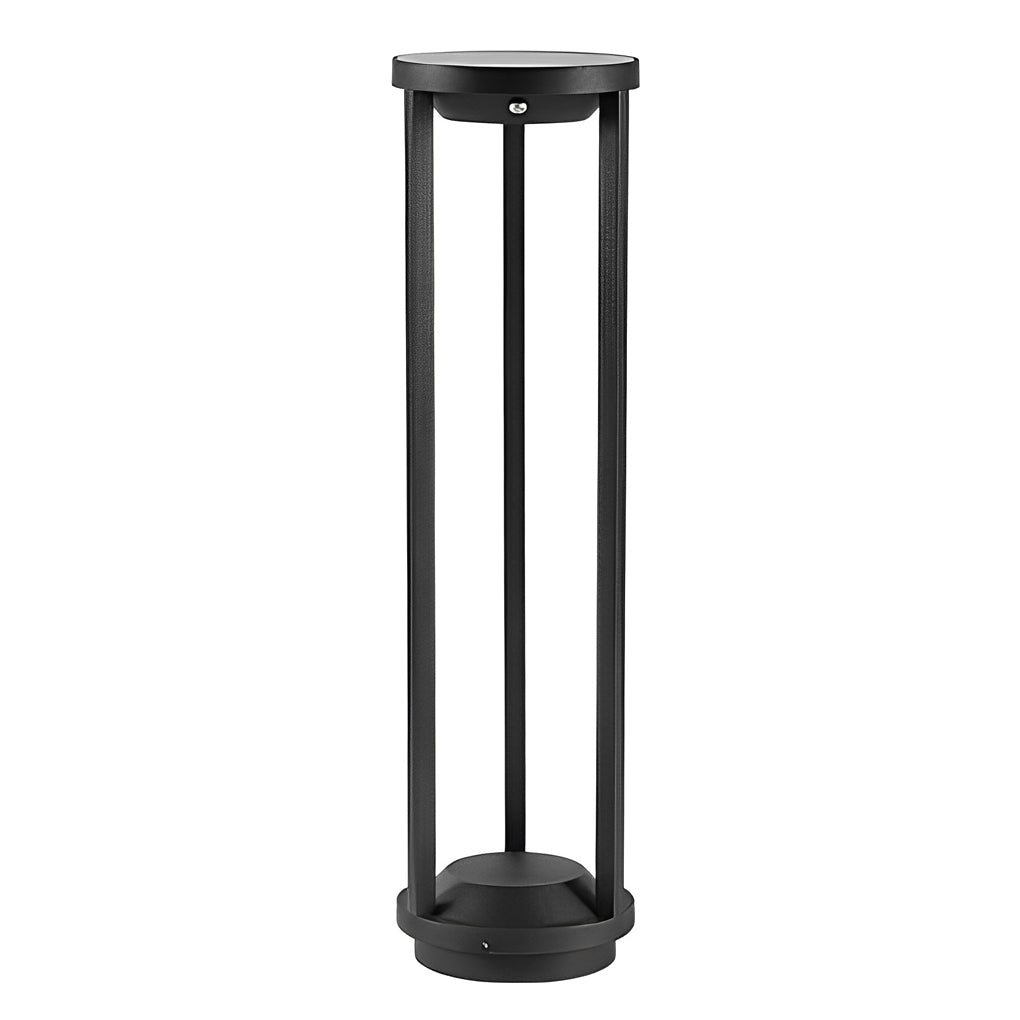 Adjustable Brightness Solar LED Bollard Light Modern Outdoor Pathway Lawn Lighting Waterproof Aluminum PC IP55