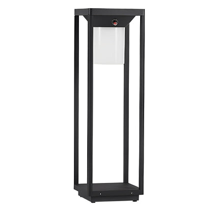 Adjustable Brightness Solar LED Bollard Light Modern Outdoor Pathway Lawn Lighting Waterproof Aluminum PC IP55