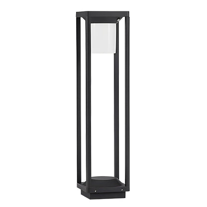 Adjustable Brightness Solar LED Bollard Light Modern Outdoor Pathway Lawn Lighting Waterproof Aluminum PC IP55