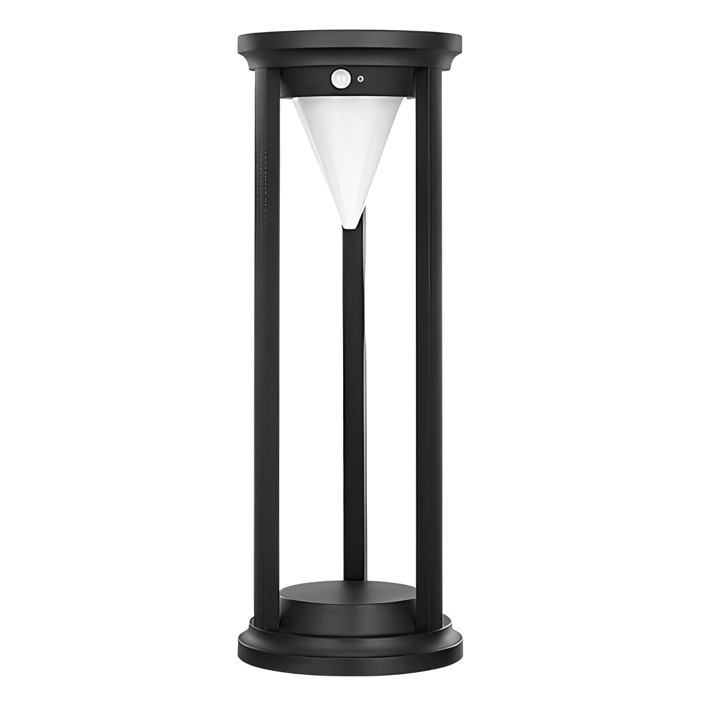 Adjustable Brightness Solar LED Bollard Light Modern Outdoor Pathway Lawn Lighting Waterproof Aluminum PC IP55