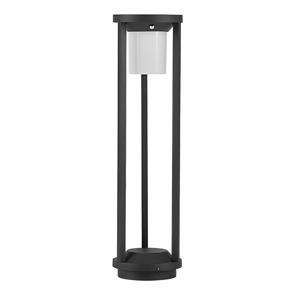 Adjustable Brightness Solar LED Bollard Light Modern Outdoor Pathway Lawn Lighting Waterproof Aluminum PC IP55