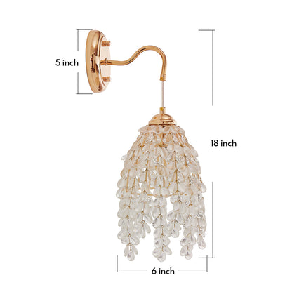 Modern Gold Crystal Wall Sconce – Minimalist LED Luxury Lighting Fixture