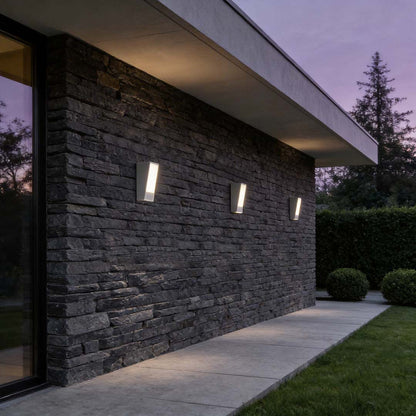 Modern LED Outdoor Wall Sconce IP65 Motion Sensing Die-Cast Aluminum Black White 12W 3000K