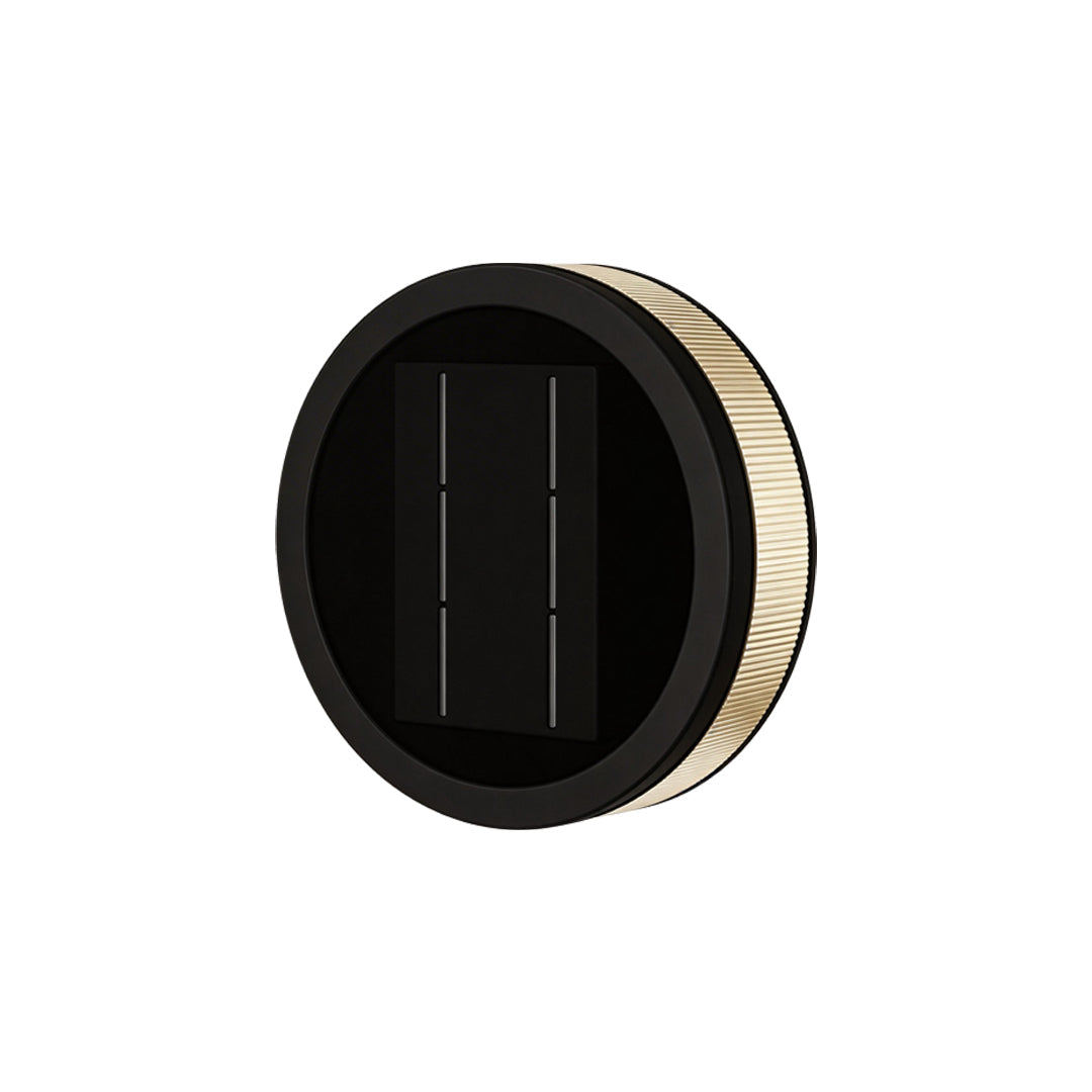 Round Disc Stainless Steel Acrylic LED Outdoor Wall Sconce IP54 Solar/Hardwired