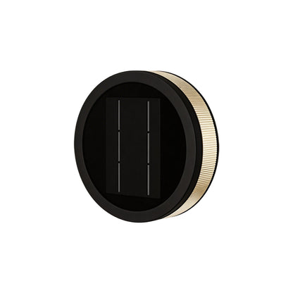 Round Disc Stainless Steel Acrylic LED Outdoor Wall Sconce IP54 Solar/Hardwired