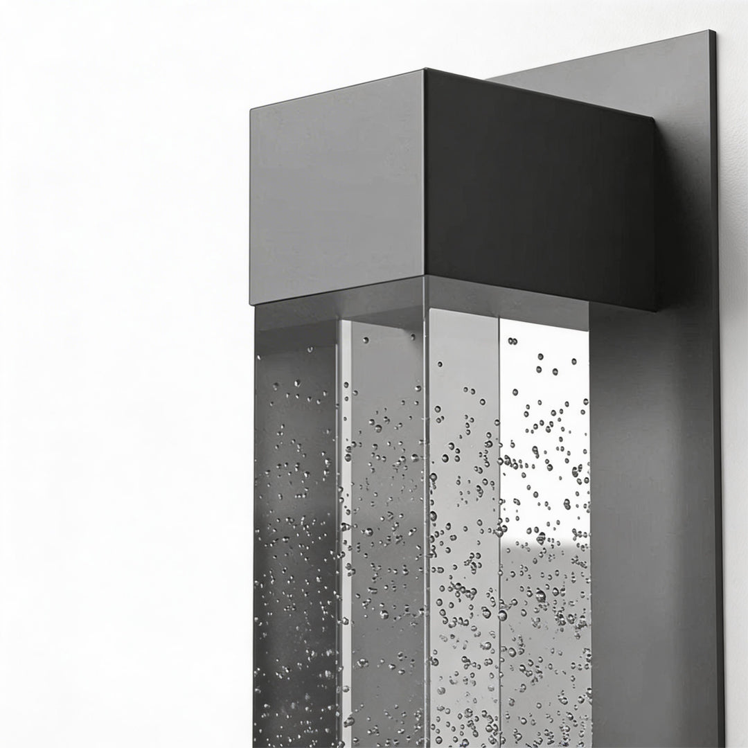 Tall Linear Bubble Acrylic LED Outdoor Wall Sconce IP54 Stainless Steel 3000K