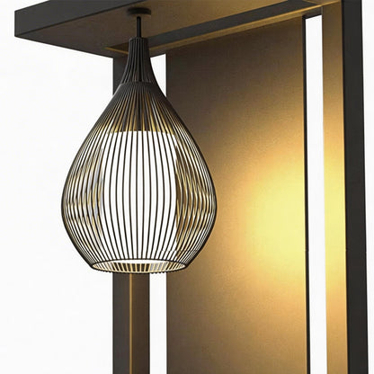 Modern Stainless Steel Acrylic Teardrop Outdoor Wall Sconce IP54 Solar/Hardwired