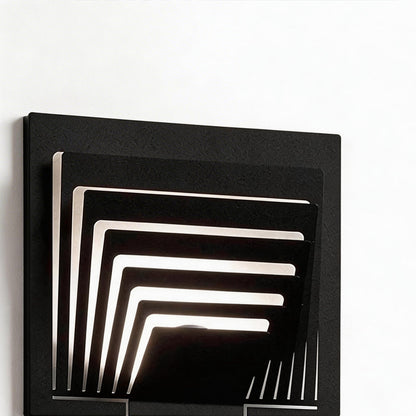 Modern Minimalist Concentric LED Outdoor Wall Sconce IP54 Stainless Steel 3 Shapes