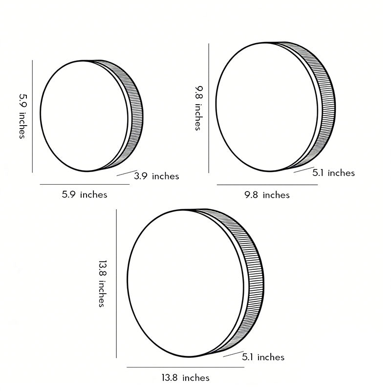 Round Disc Stainless Steel Acrylic LED Outdoor Wall Sconce IP54 Solar/Hardwired