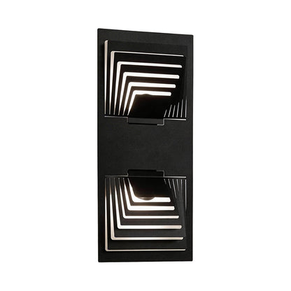 Modern Minimalist Concentric LED Outdoor Wall Sconce IP54 Stainless Steel 3 Shapes
