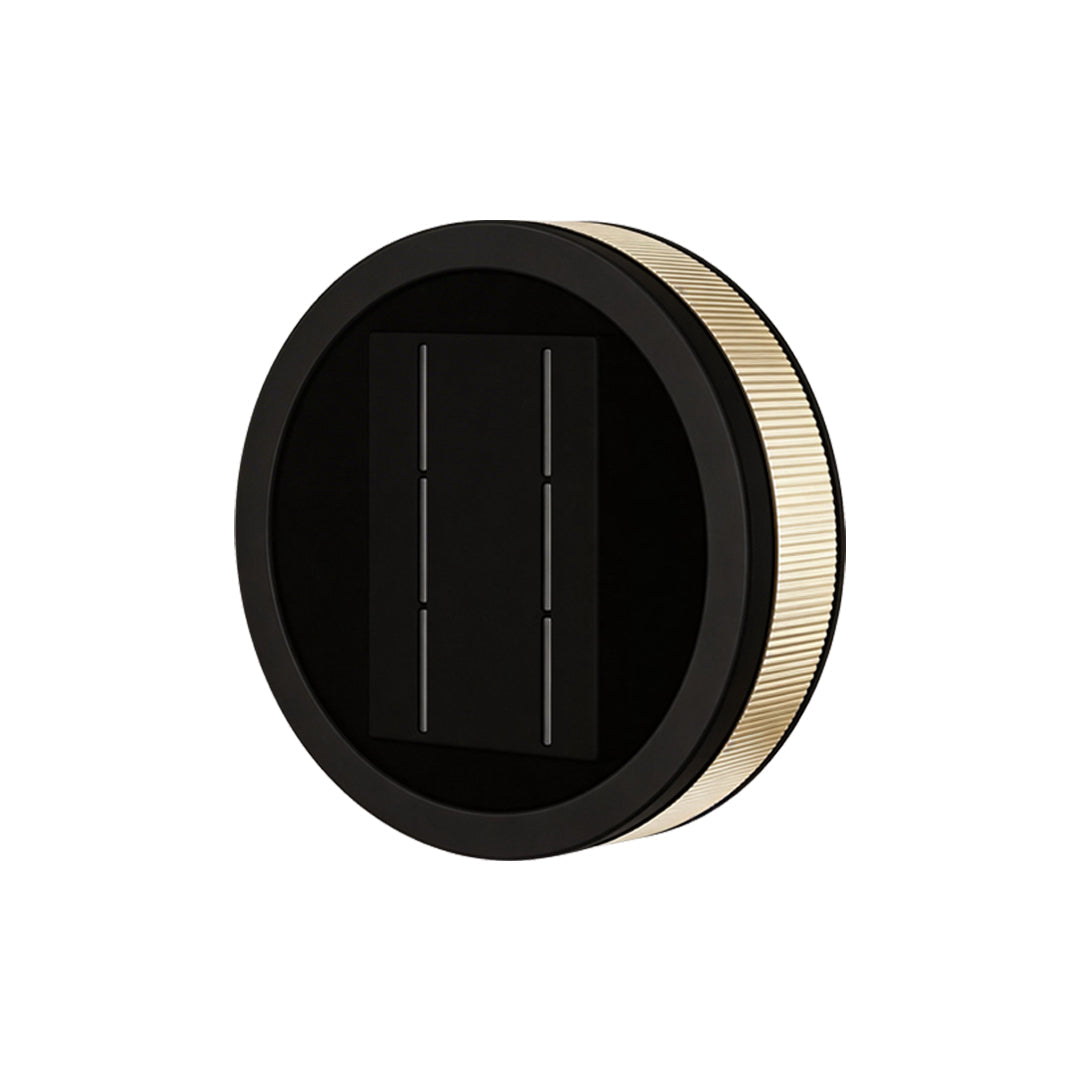 Round Disc Stainless Steel Acrylic LED Outdoor Wall Sconce IP54 Solar/Hardwired