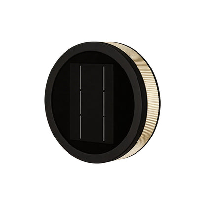 Round Disc Stainless Steel Acrylic LED Outdoor Wall Sconce IP54 Solar/Hardwired