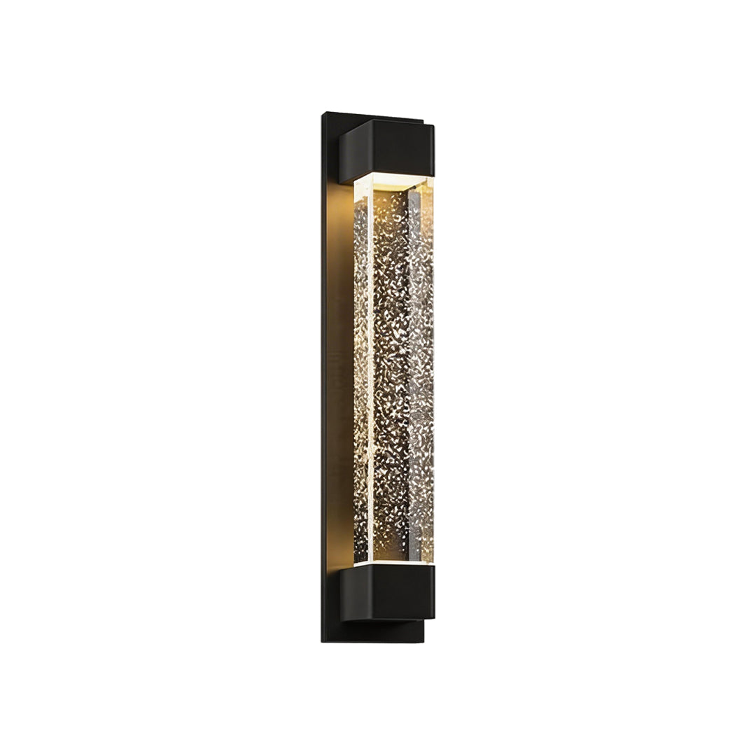 Tall Linear Bubble Acrylic LED Outdoor Wall Sconce IP54 Stainless Steel 3000K
