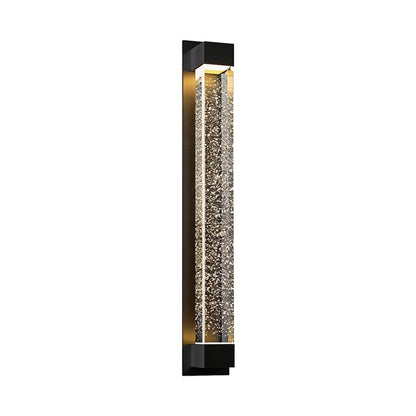 Tall Linear Bubble Acrylic LED Outdoor Wall Sconce IP54 Stainless Steel 3000K