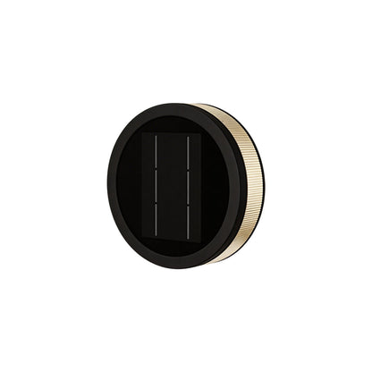 Round Disc Stainless Steel Acrylic LED Outdoor Wall Sconce IP54 Solar/Hardwired