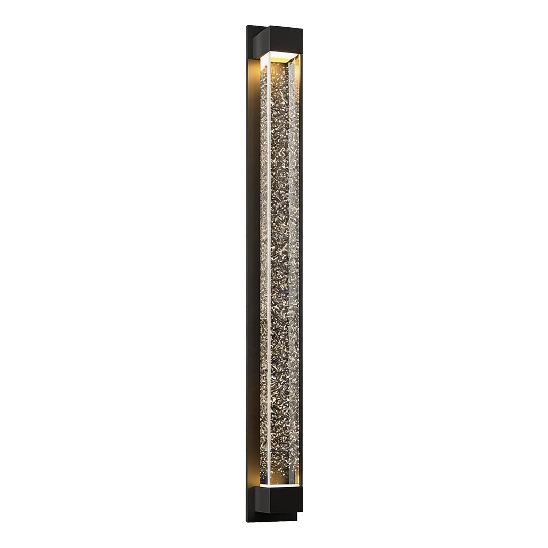 Tall Linear Bubble Acrylic LED Outdoor Wall Sconce IP54 Stainless Steel 3000K