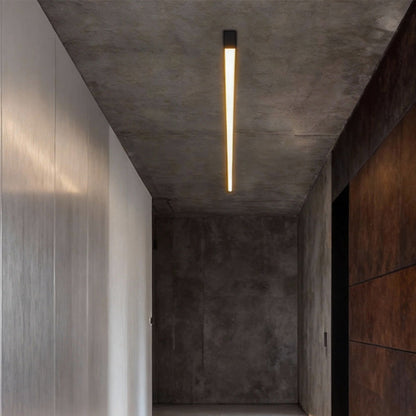 Linear LED Flush Mount Ceiling Light Aluminium Acrylic 3-Step CCT Dimmable Black White 5 Lengths