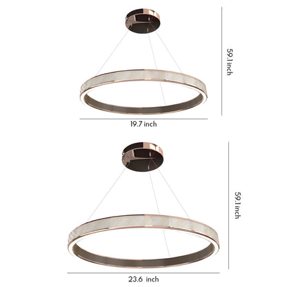 Italian Gold Ring Chandelier