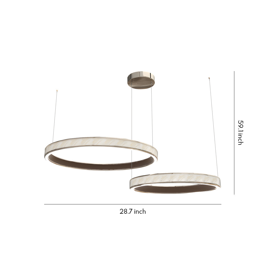Italian Gold Ring Chandelier
