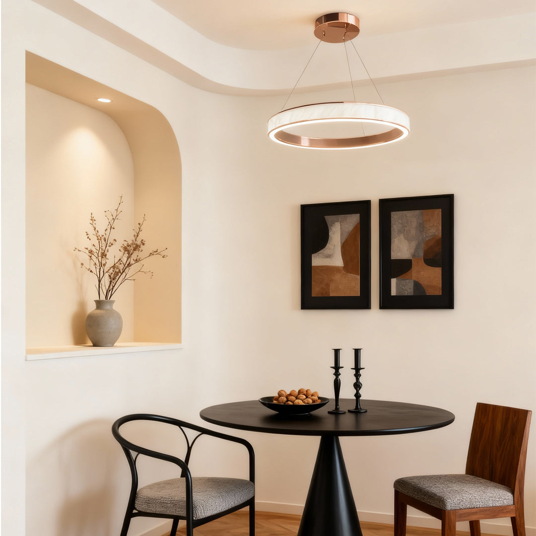 Italian Gold Ring Chandelier