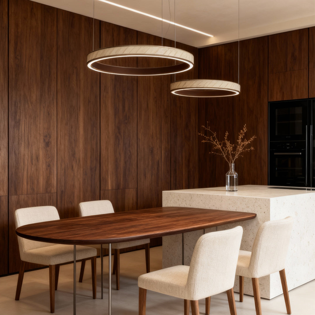 Italian Gold Ring Chandelier