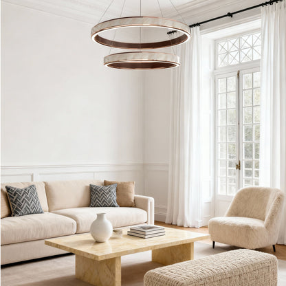 Italian Gold Ring Chandelier
