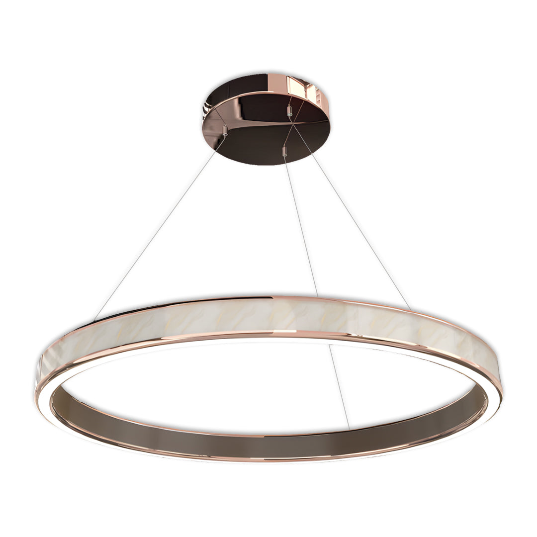 Italian Gold Ring Chandelier