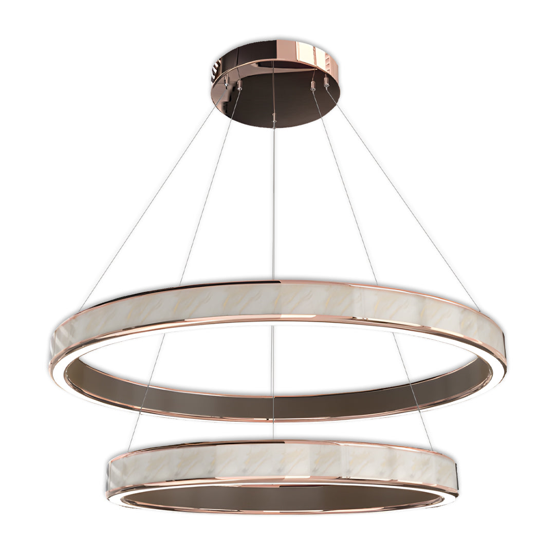 Italian Gold Ring Chandelier