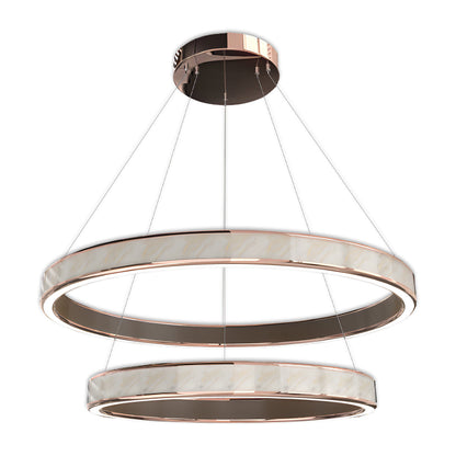Italian Gold Ring Chandelier