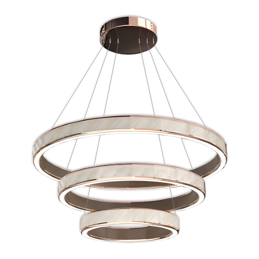 Italian Gold Ring Chandelier