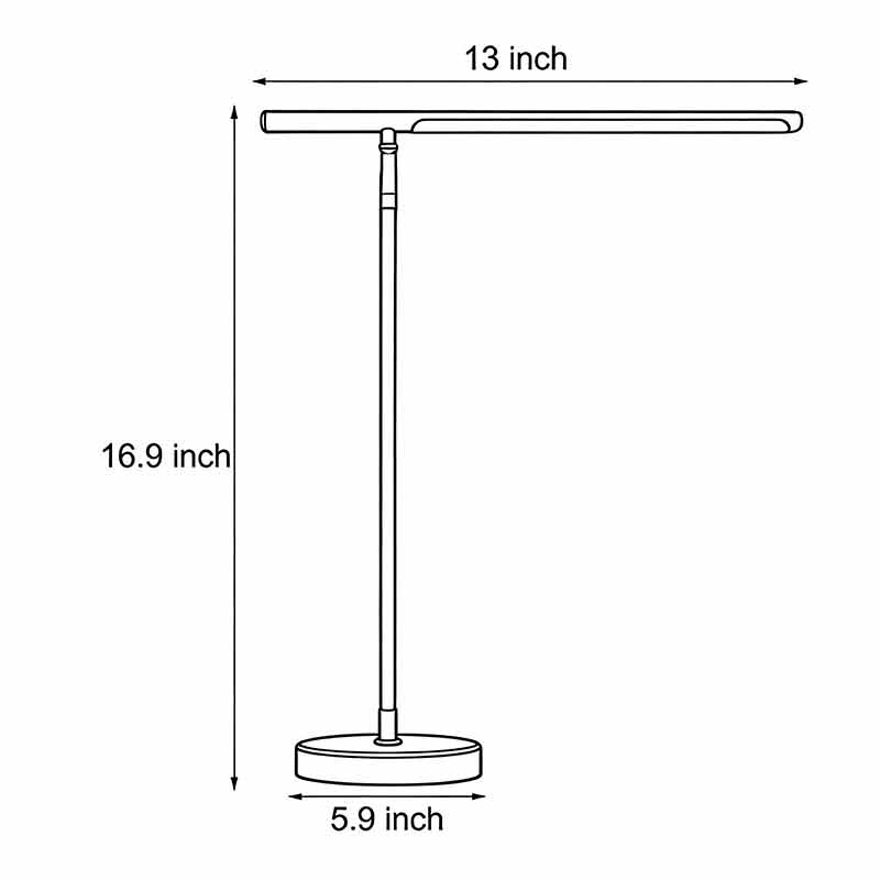 Modern Table Lamp Linear LED 3 Color Temp Adjustable Brushed Copper Black 17 Inch