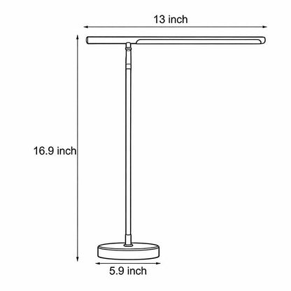 Modern Table Lamp Linear LED 3 Color Temp Adjustable Brushed Copper Black 17 Inch