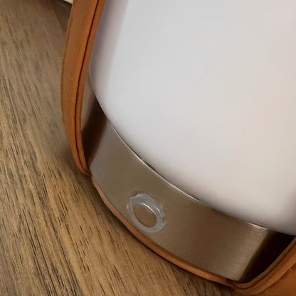 Rechargeable Bottle Table Lamp Mid-Century Cordless Glass Leather Strap Dimmable 3000K–6000K