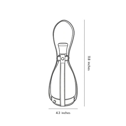 Rechargeable Bottle Table Lamp Mid-Century Cordless Glass Leather Strap Dimmable 3000K–6000K
