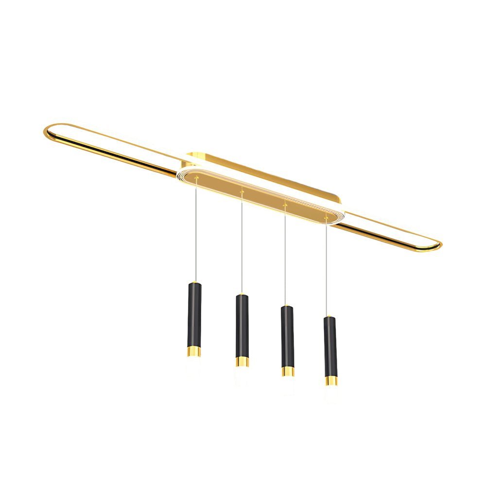 Linear Cluster Cylinder Pendant Chandelier with 3-Step Colour Temperature in White, Gold, or Black