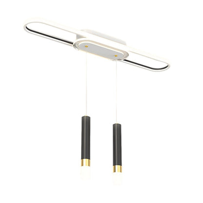 Linear Cluster Cylinder Pendant Chandelier with 3-Step Colour Temperature in White, Gold, or Black