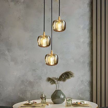 Staircase Chandelier Copper K9 Crystal Cube Spiral G4 Three Shade Colours 3-Step Colour Temperature Modern Postmodern Four Configurations 1-Light to 10-Light